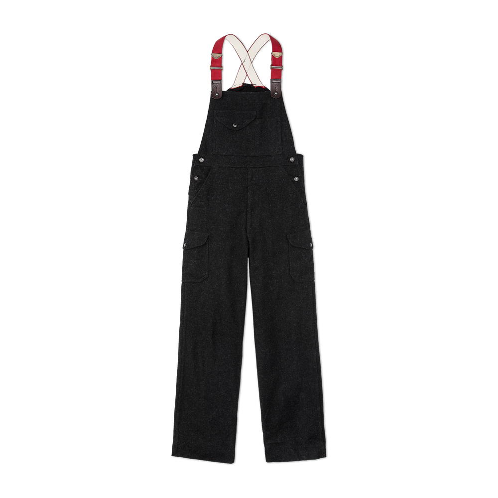 Alternate view of the Filson Mackinaw Wool Bibs - Charcoal