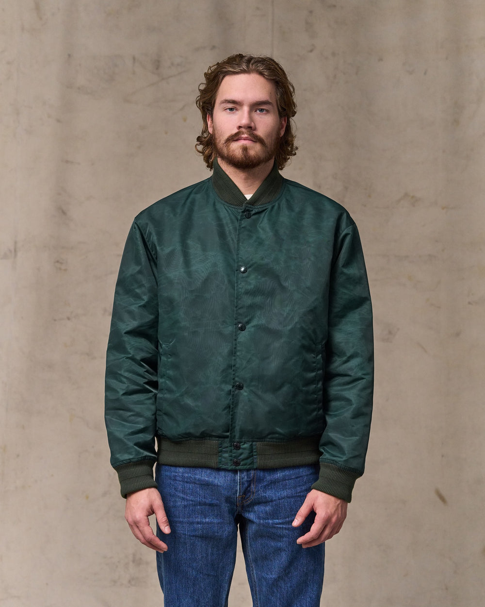 image of a model wearing Filson's Montlake Jacket - Pine Grove