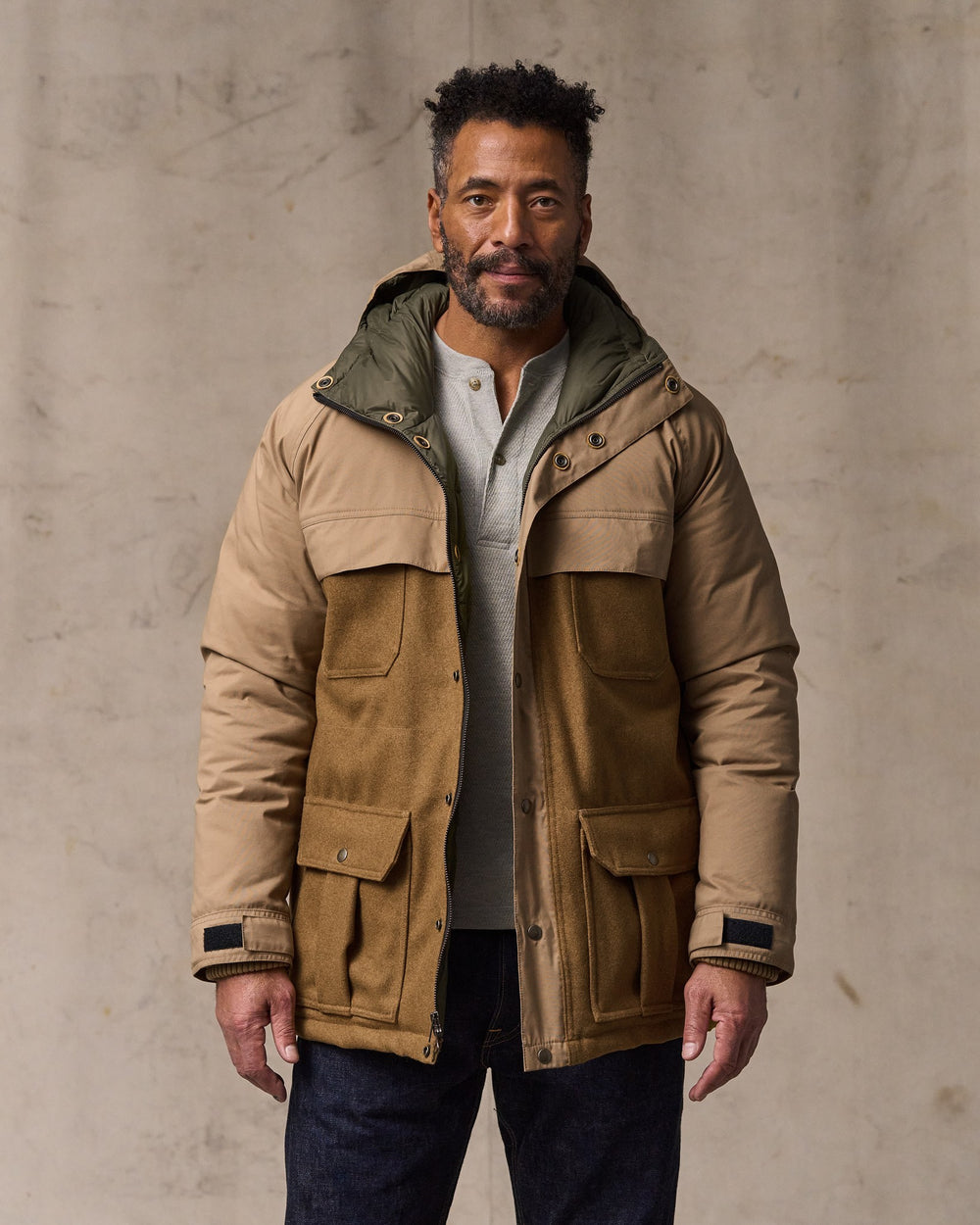 Filson X Crescent Down Works Parka - Dark Tan / Tan