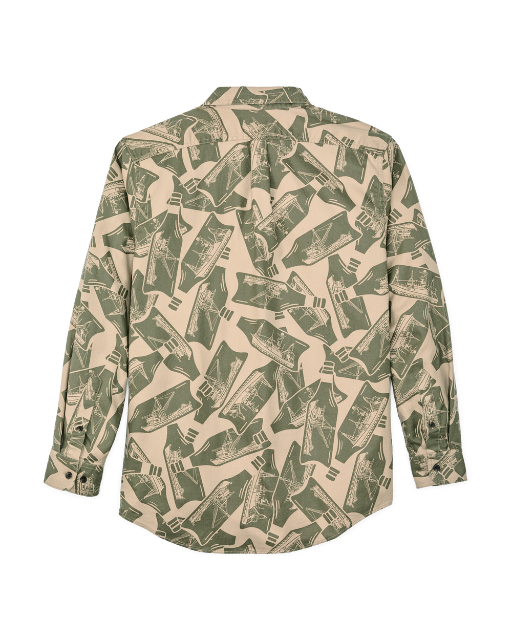 Alternate view of the Filson Lightweight Alaskan Guide Shirt - Khaki / Print