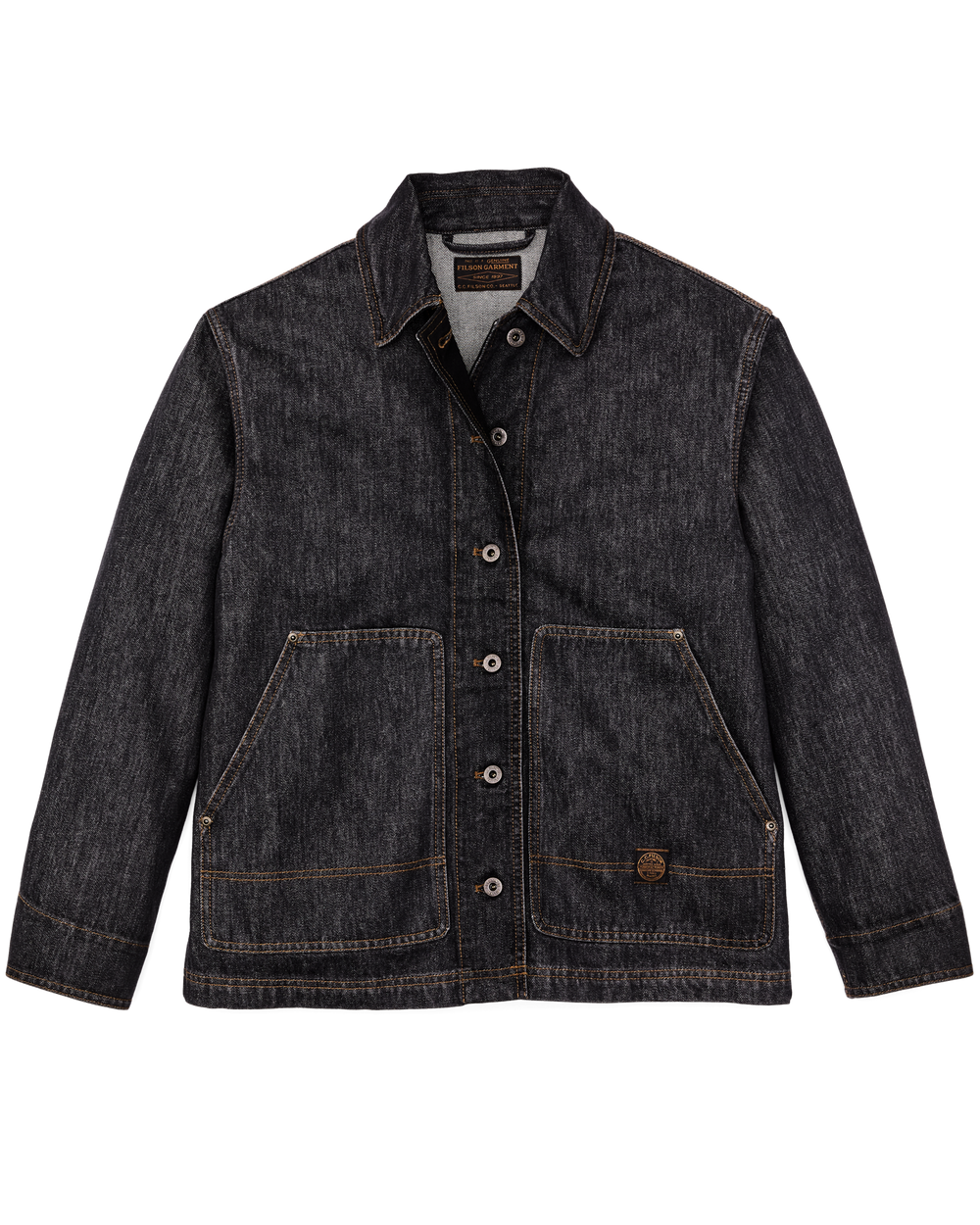 Women's Denim Barn Coat - Rinse Black