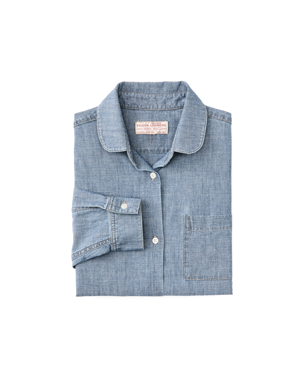 Women's Chambray Shirt - Light Indigo Chambray