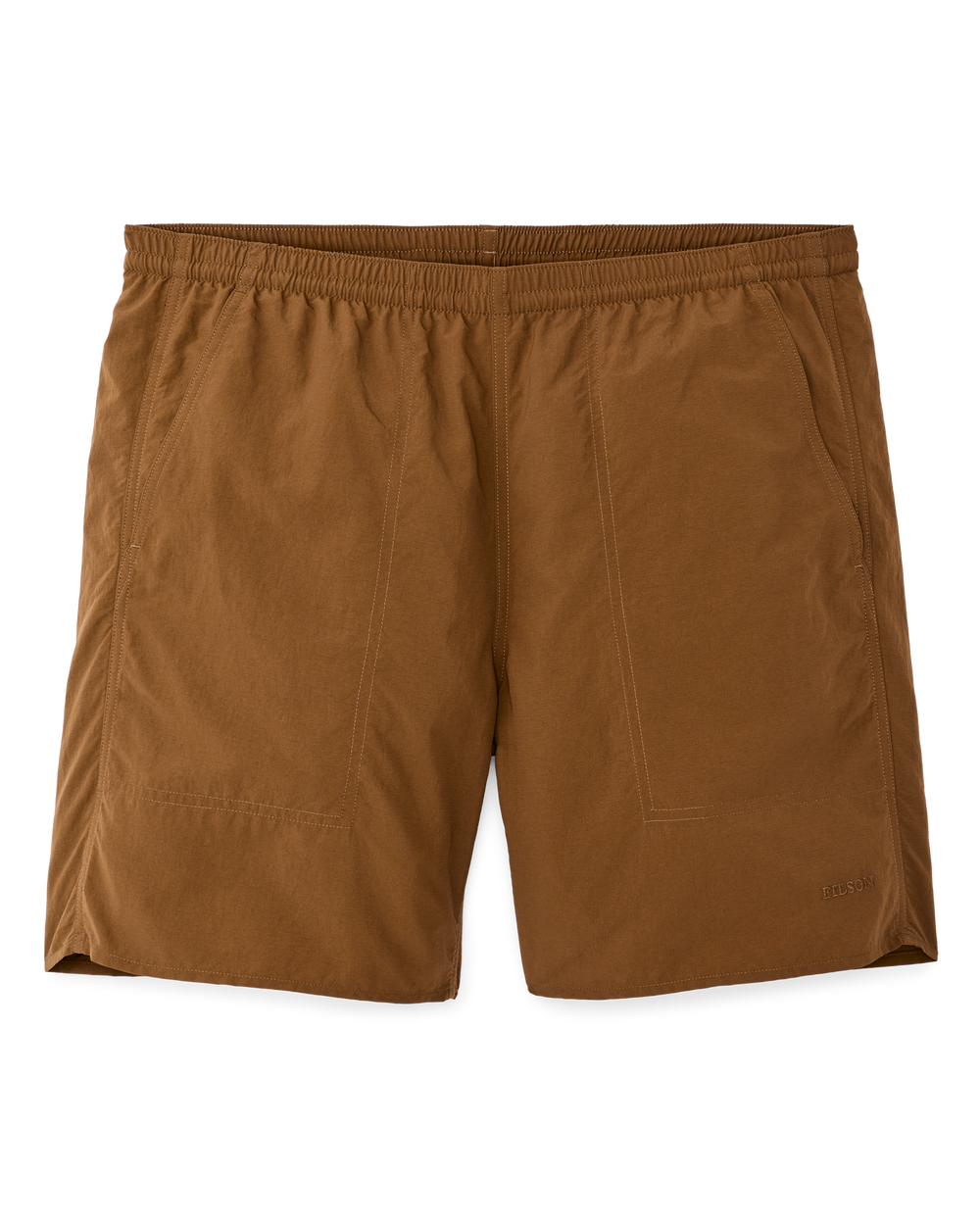 Front-facing image of the Filson Oxbow Lake Trunks - Whiskey