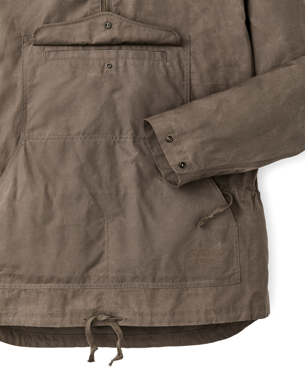 Dry Wax Anorak - Olive Gray