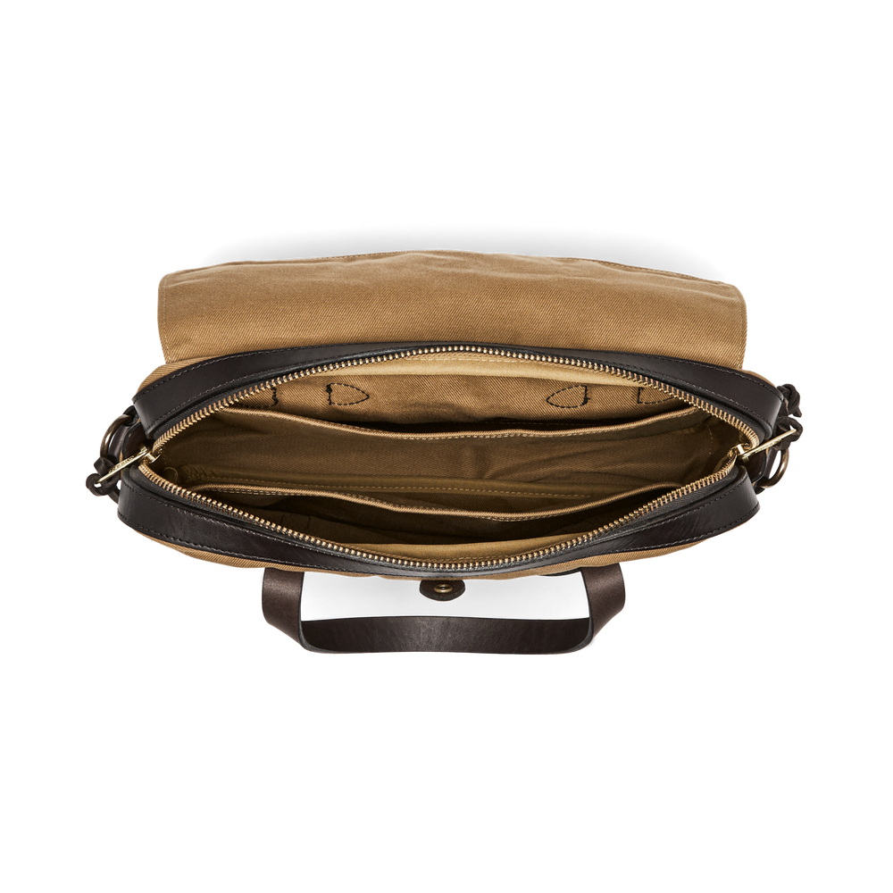 Alternate view of the Filson Rugged Twill Original Briefcase - Tan