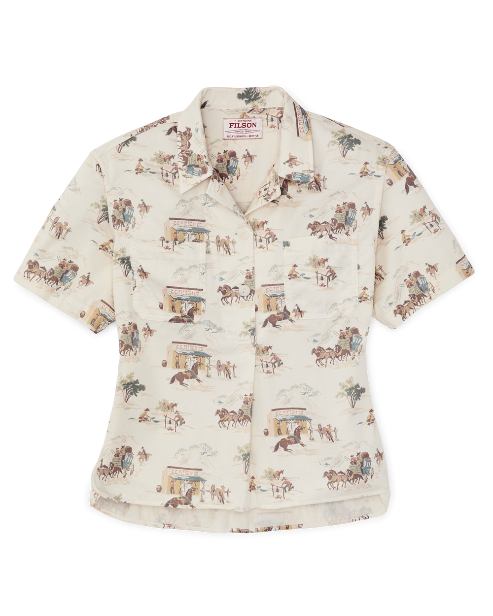 Women's Twill Popover Shirt - Desert Natural Print