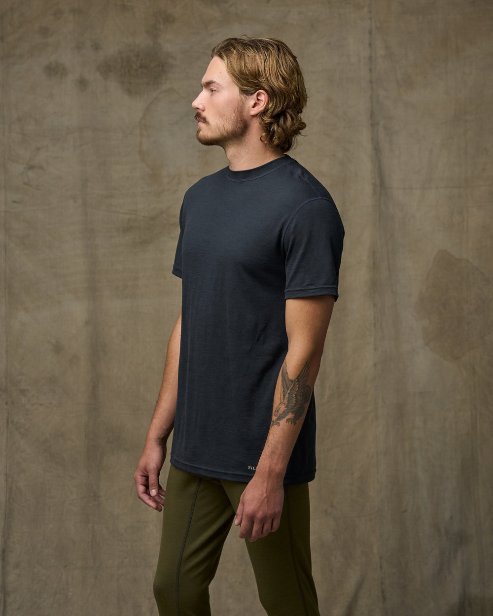 210g Merino Wool Short Sleeve Crewneck T-Shirt - Dark Navy