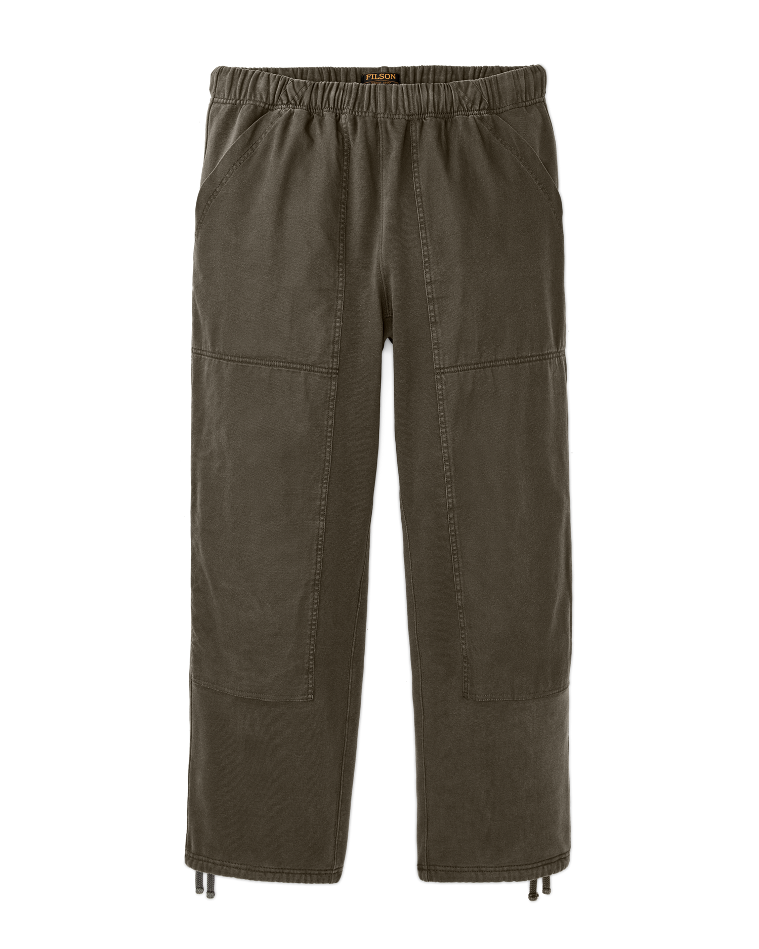 Front-facing image of the Filson Field Knit Double-Front Sweatpants - Black Olive