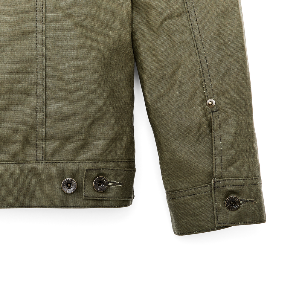 Alternate view of the Filson Tin Cloth Short Lined Cruiser Jacket - Military Green