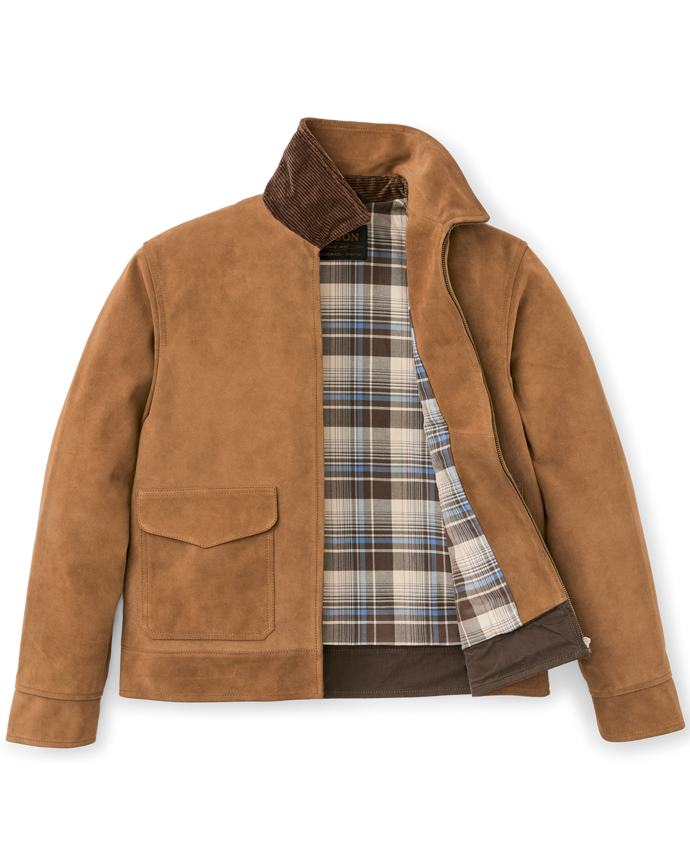 Alternate view of the Filson Leather Hadlock Jacket - Saddle Brown