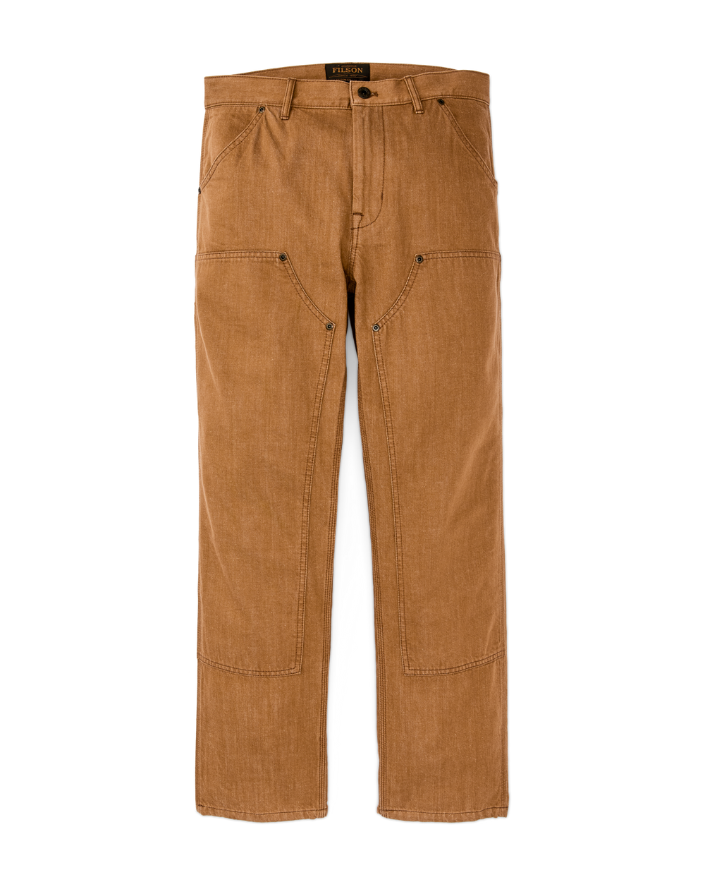 Front-facing image of the Filson Women's 11-oz. Work Jeans - Harvest Tan