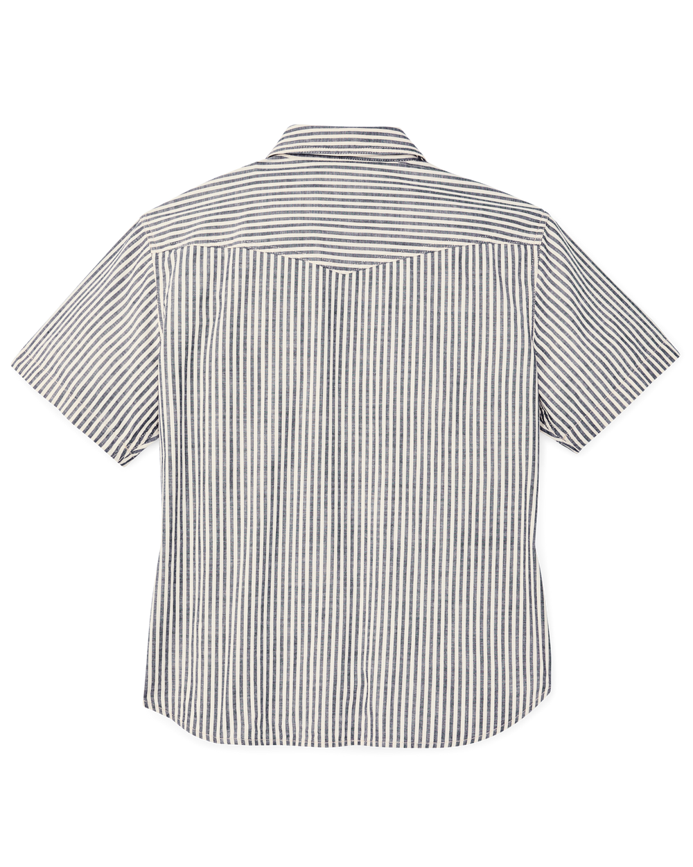 Women's Short Sleeve Chambray Western Shirt - Indigo / Natural