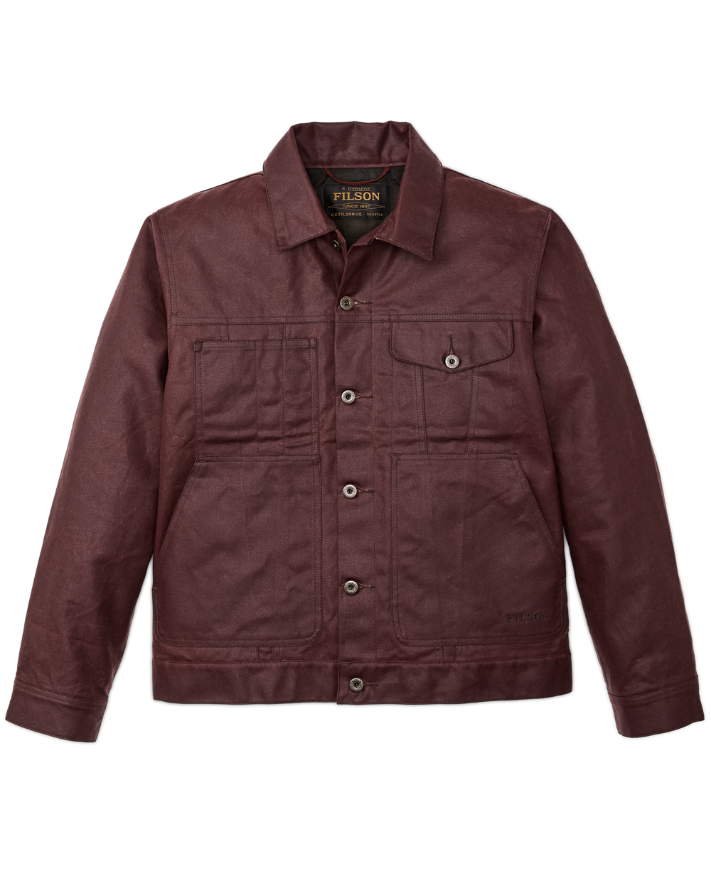 Tin Cloth Short Lined Cruiser Jacket - Fired Brick