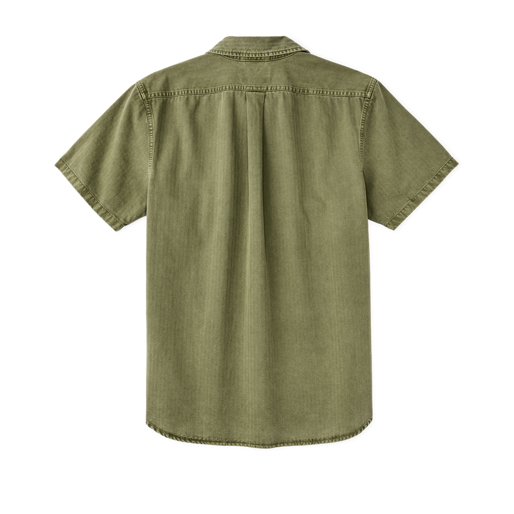 Alternate view of the Filson Short Sleeve Mechanic Shirt - Moss