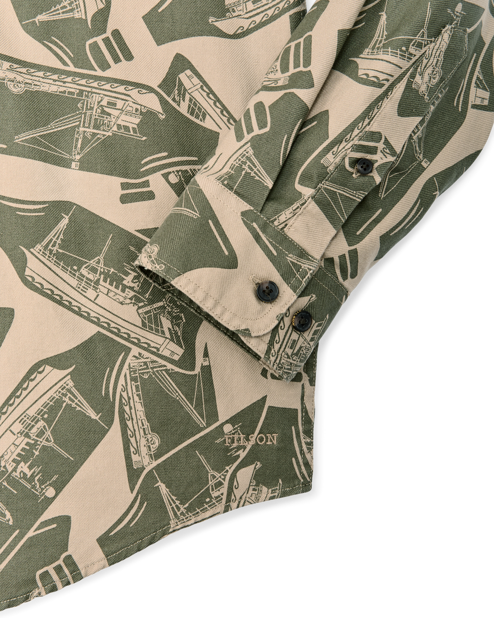 Alternate view of the Filson Lightweight Alaskan Guide Shirt - Khaki / Print