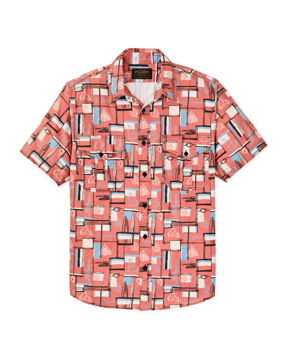 Short Sleeve Lightweight Alaskan Guide Shirt - Russet Print