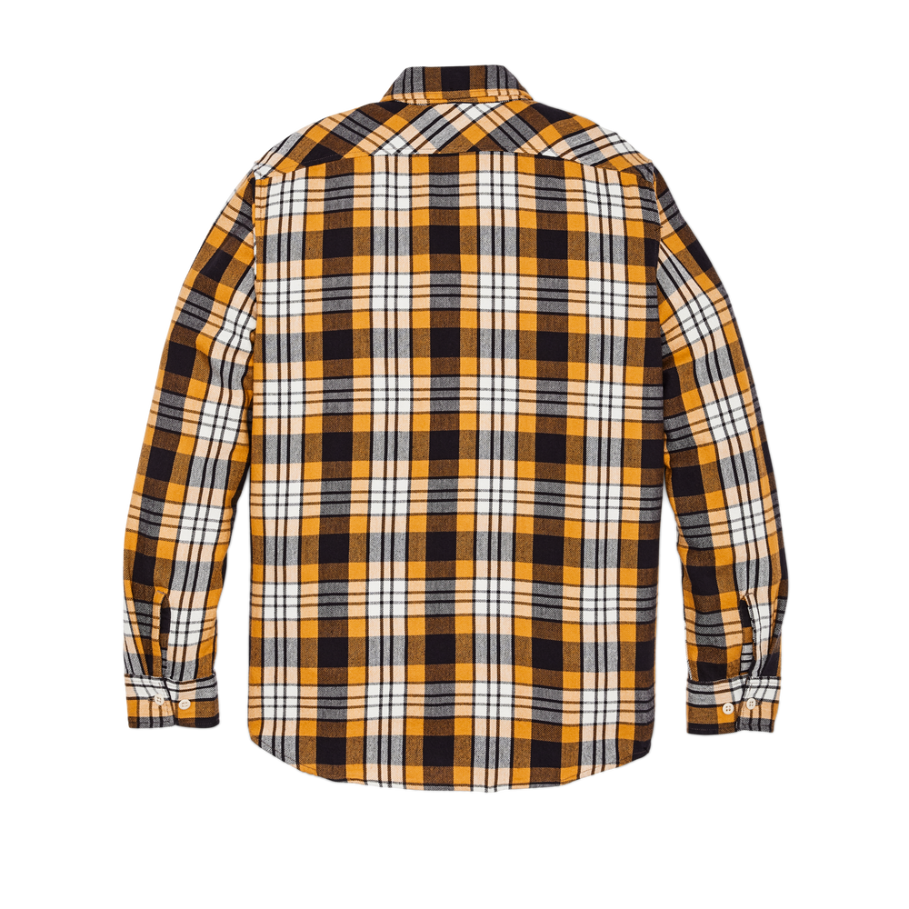 Alternate view of the Filson The Rangeland Flannel Shirt - Yellow / Faded Black Plaid