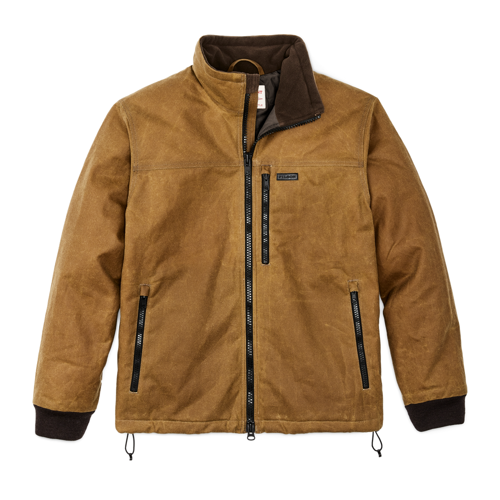 Front-facing image of the Filson Tin Cloth Primaloft¬Æ Jacket - Dark Tan 2