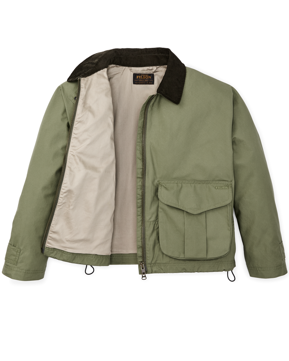 Women's Bronco Filson Embroidered Dry Wax Short Work Jacket - Slate Olive