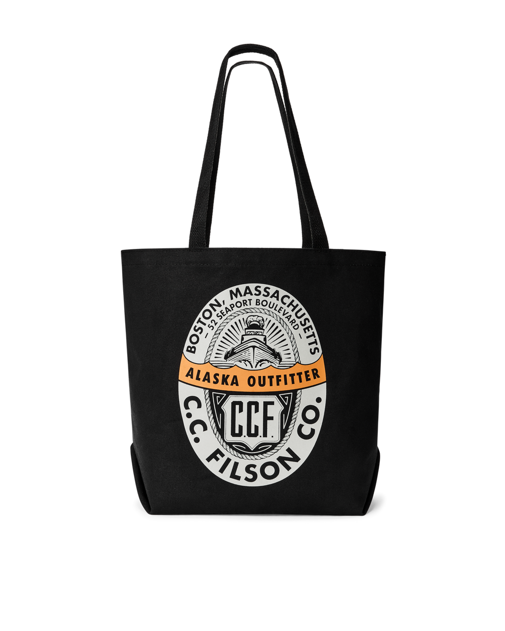 Boston Graphic Tote Bag - Black