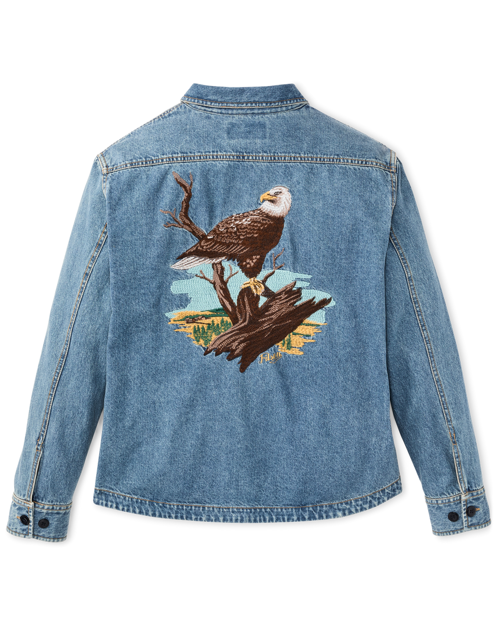 Alternate view of the Filson Women's Embroidered Denim Shirt - Vintage Indigo