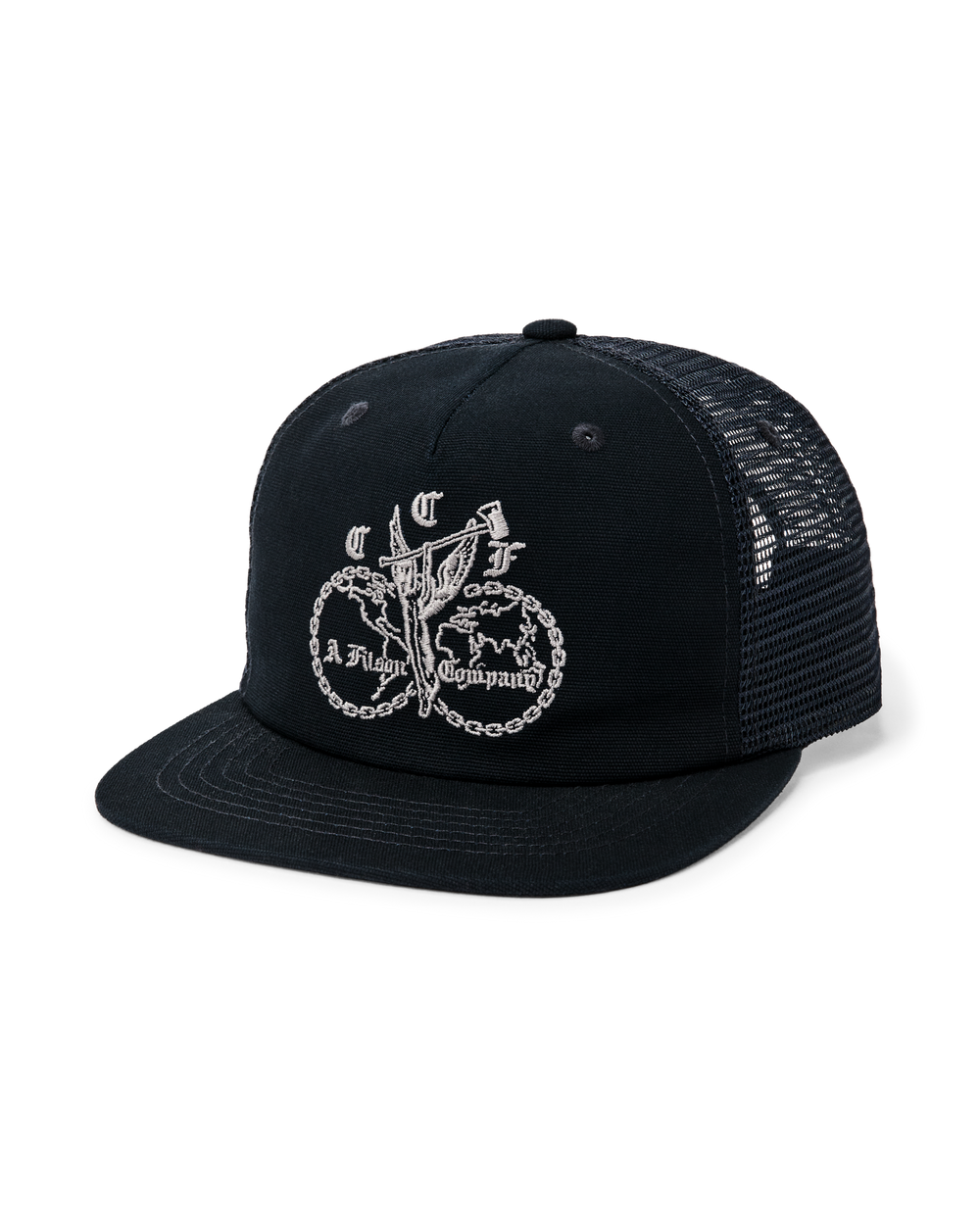 Axe Angel Trucker Mesh Cap - Navy