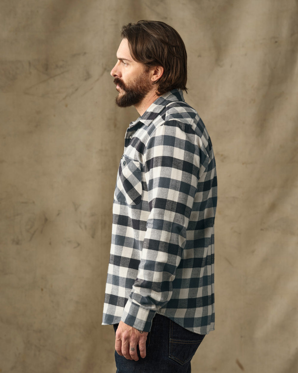 Rangeland Flannel Shirt - Charcoal / Steel Plaid