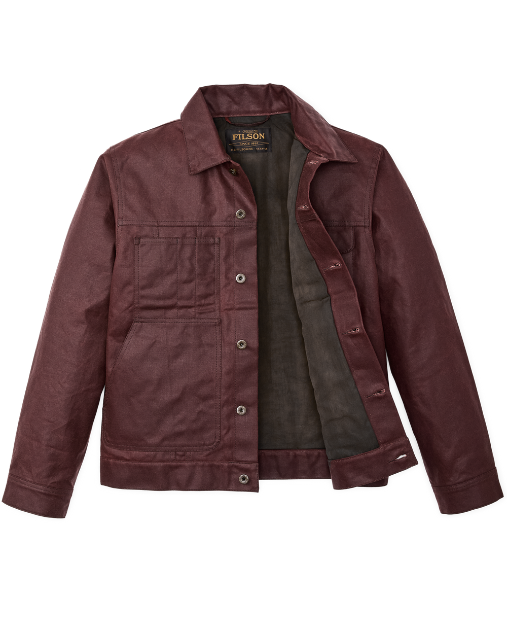 Tin Cloth Short Lined Cruiser Jacket - Fired Brick