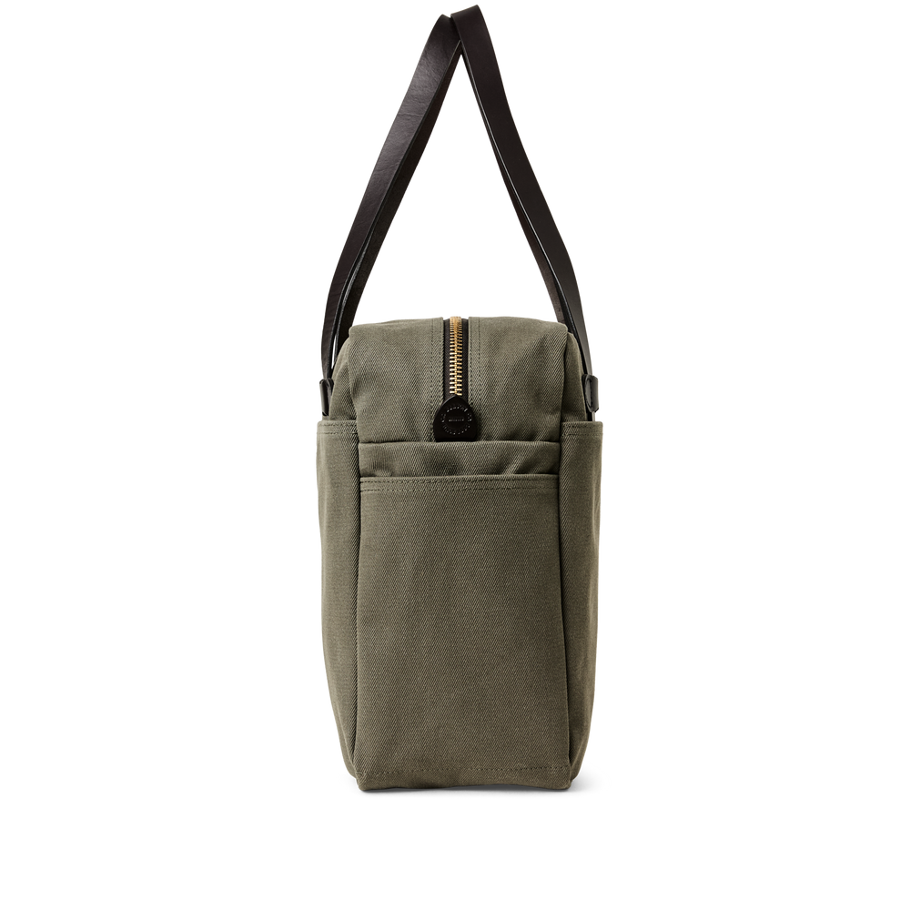 Alternate view of the Filson Rugged Twill Zipper Tote Bag - Otter Green