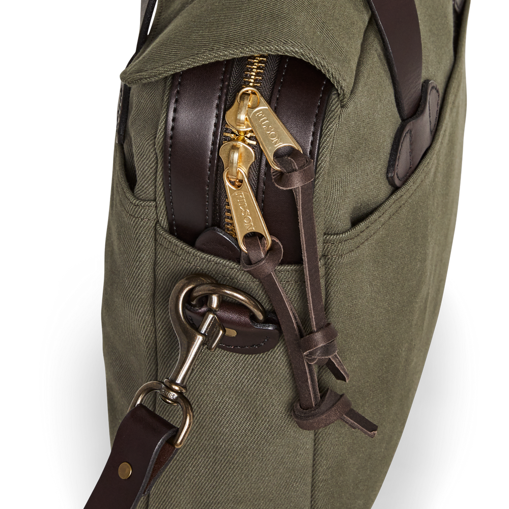 Alternate view of the Filson Rugged Twill Original Briefcase - Otter Green