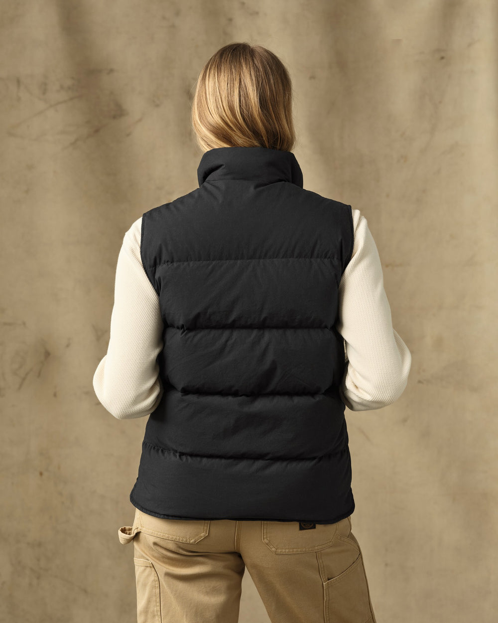 Women's Heritage Cotton Down Vest - Black