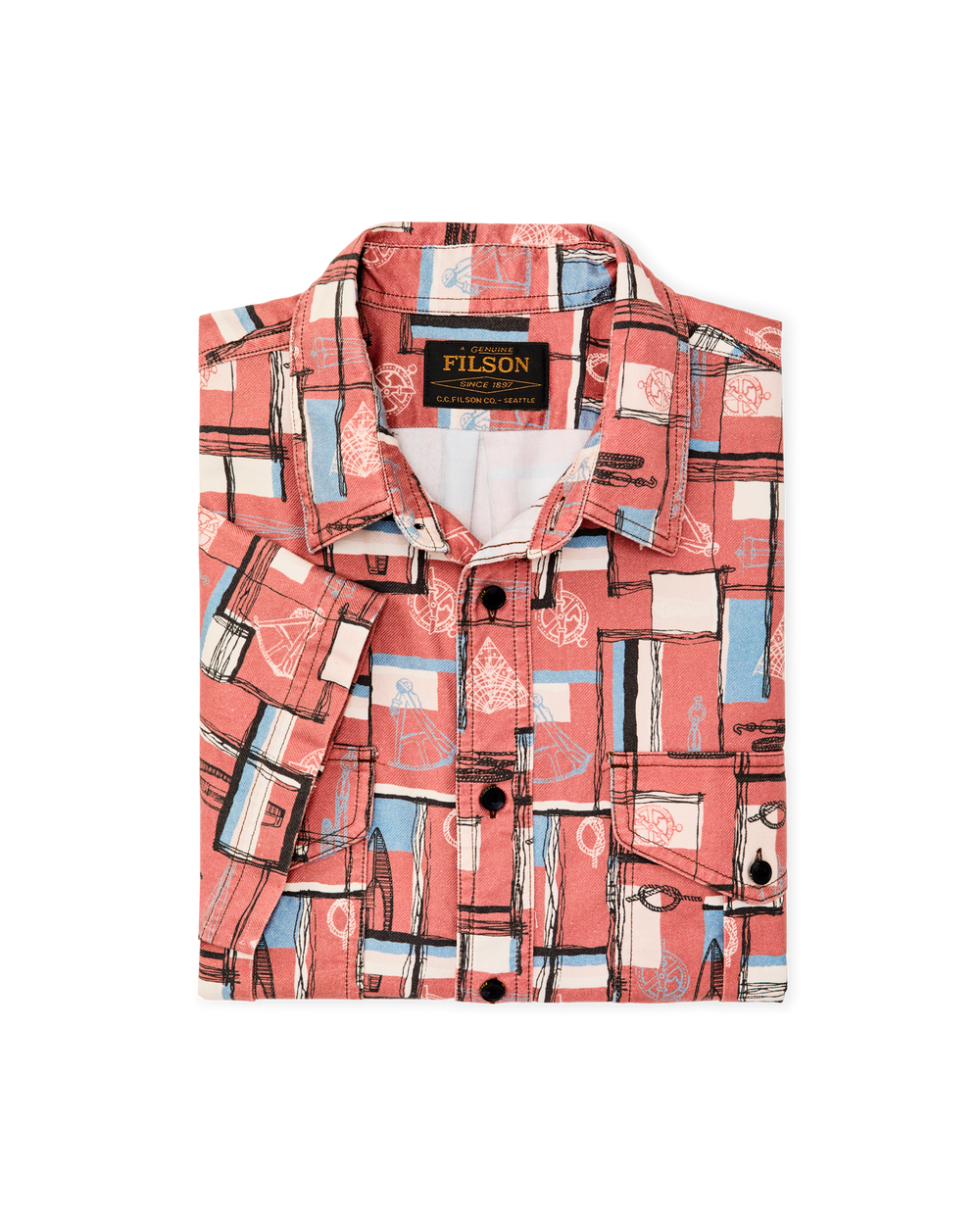 Short Sleeve Lightweight Alaskan Guide Shirt - Russet Print