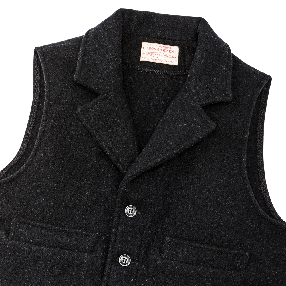 Alternate view of the Filson Western Vest - Charcoal