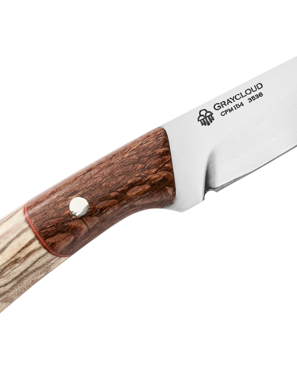 Graycloud Tracker Knife - Spalted Alder / Leopardwood