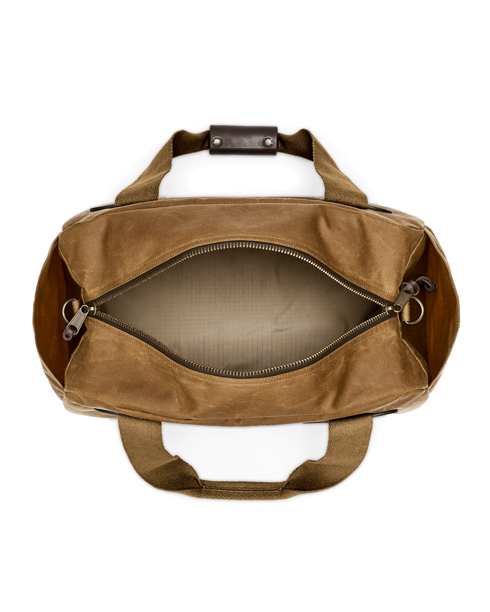 Alternate view of the Filson Small Tin Cloth Duffle Bag - Dark Tan
