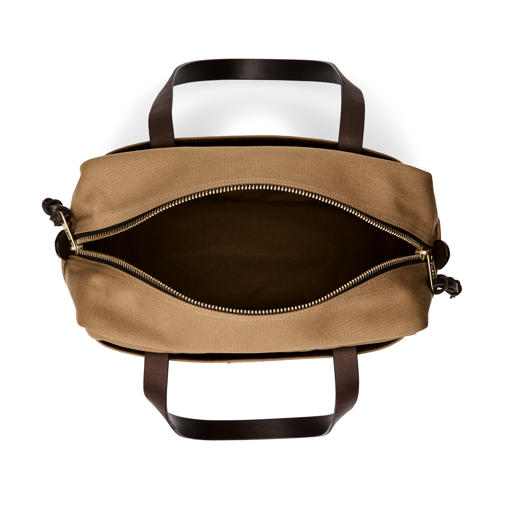 Rugged Twill Zipper Tote Bag - Tan