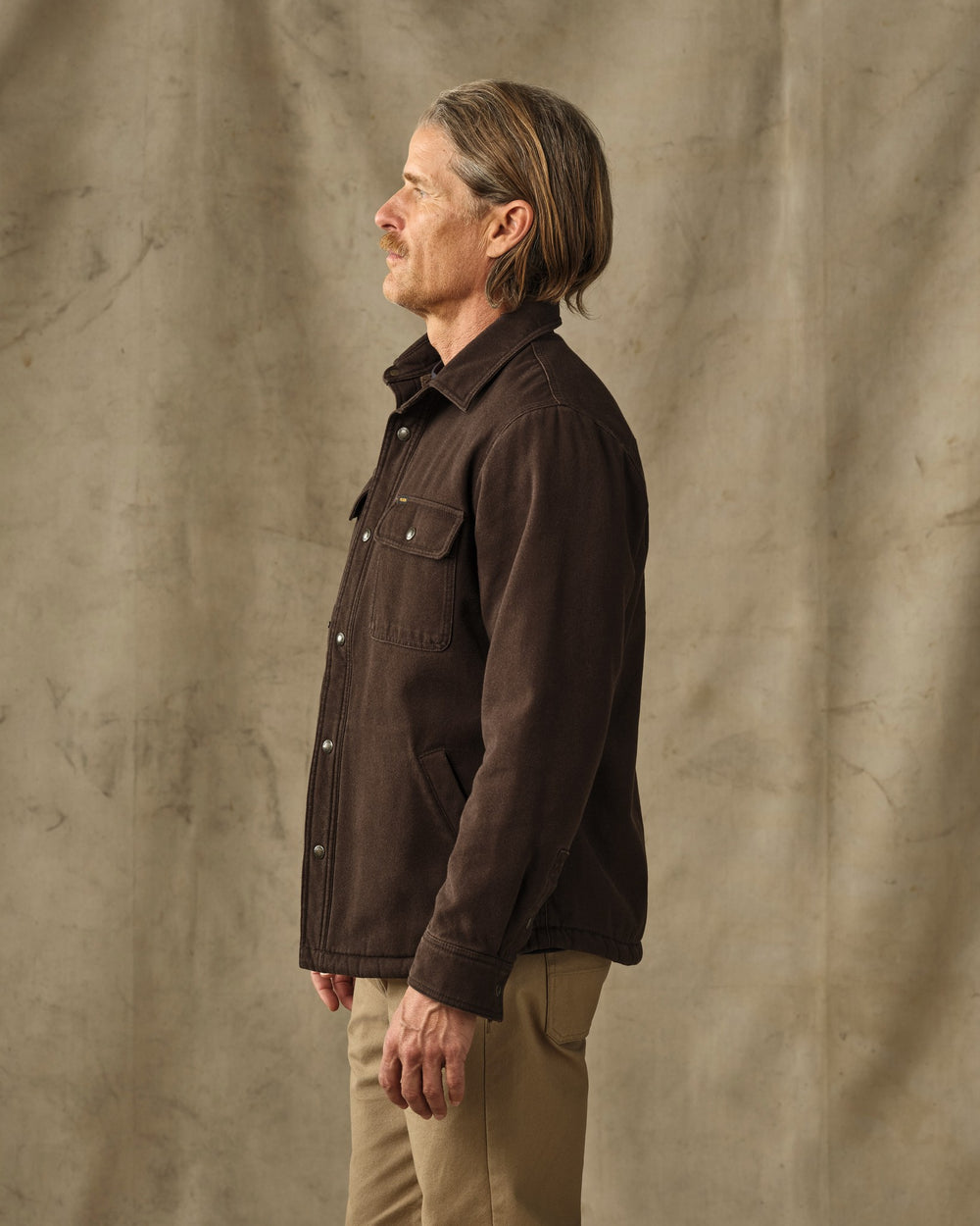 Fleece Lined Jac-Shirt - Dark Brown