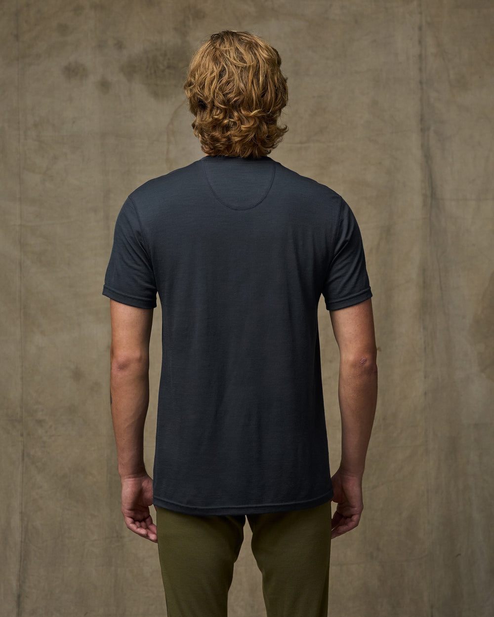 210g Merino Wool Short Sleeve Crewneck T-Shirt - Dark Navy