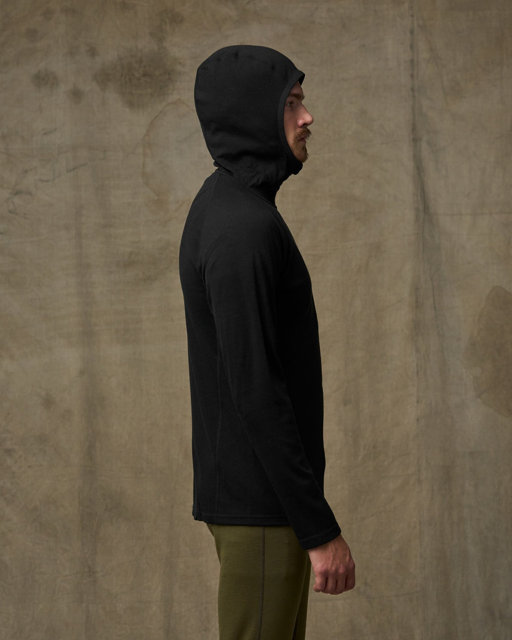 400g Merino Wool Hoodie - Black