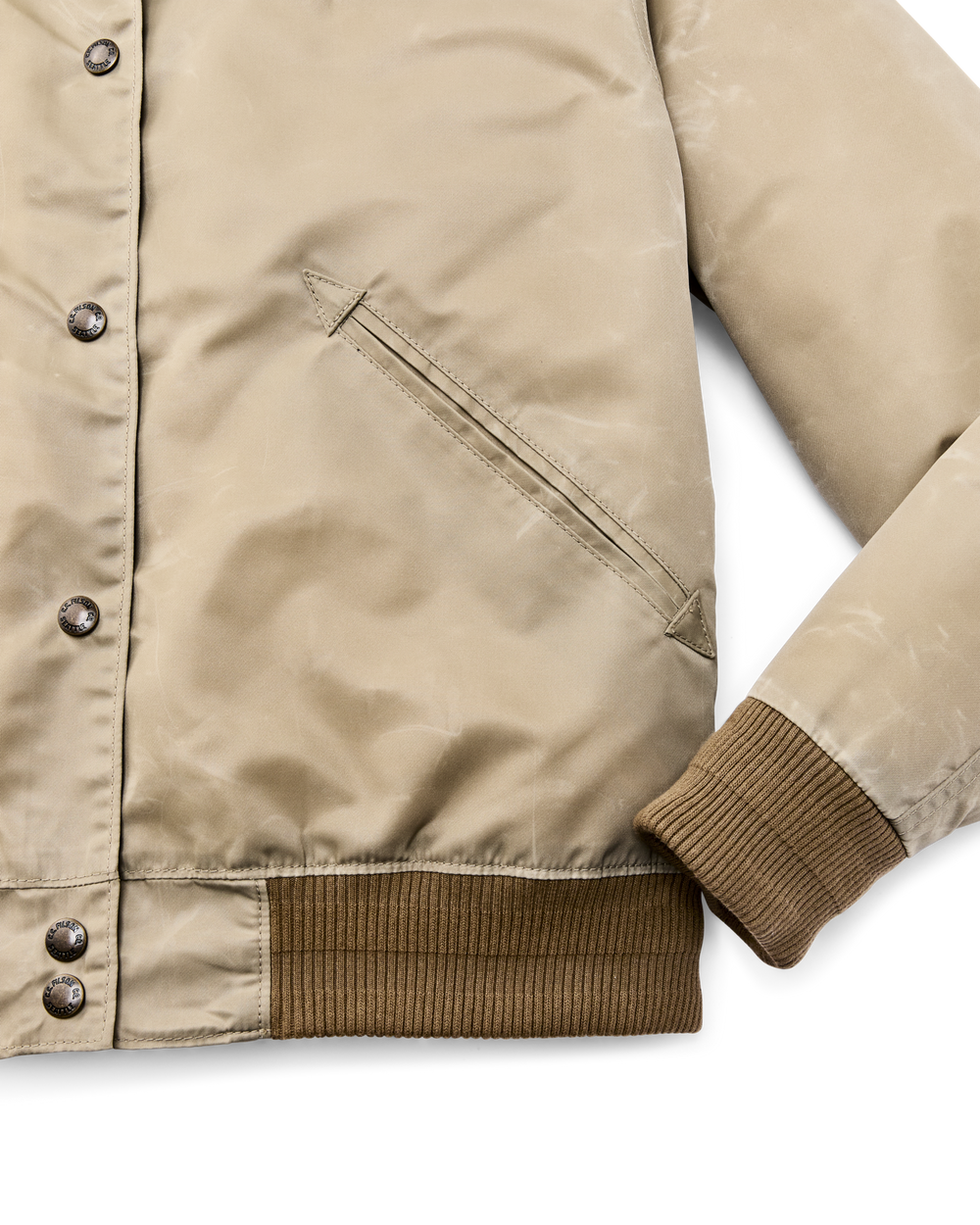 Alternate view of the Filson Women's Western Satin Jacket - Silver Sage