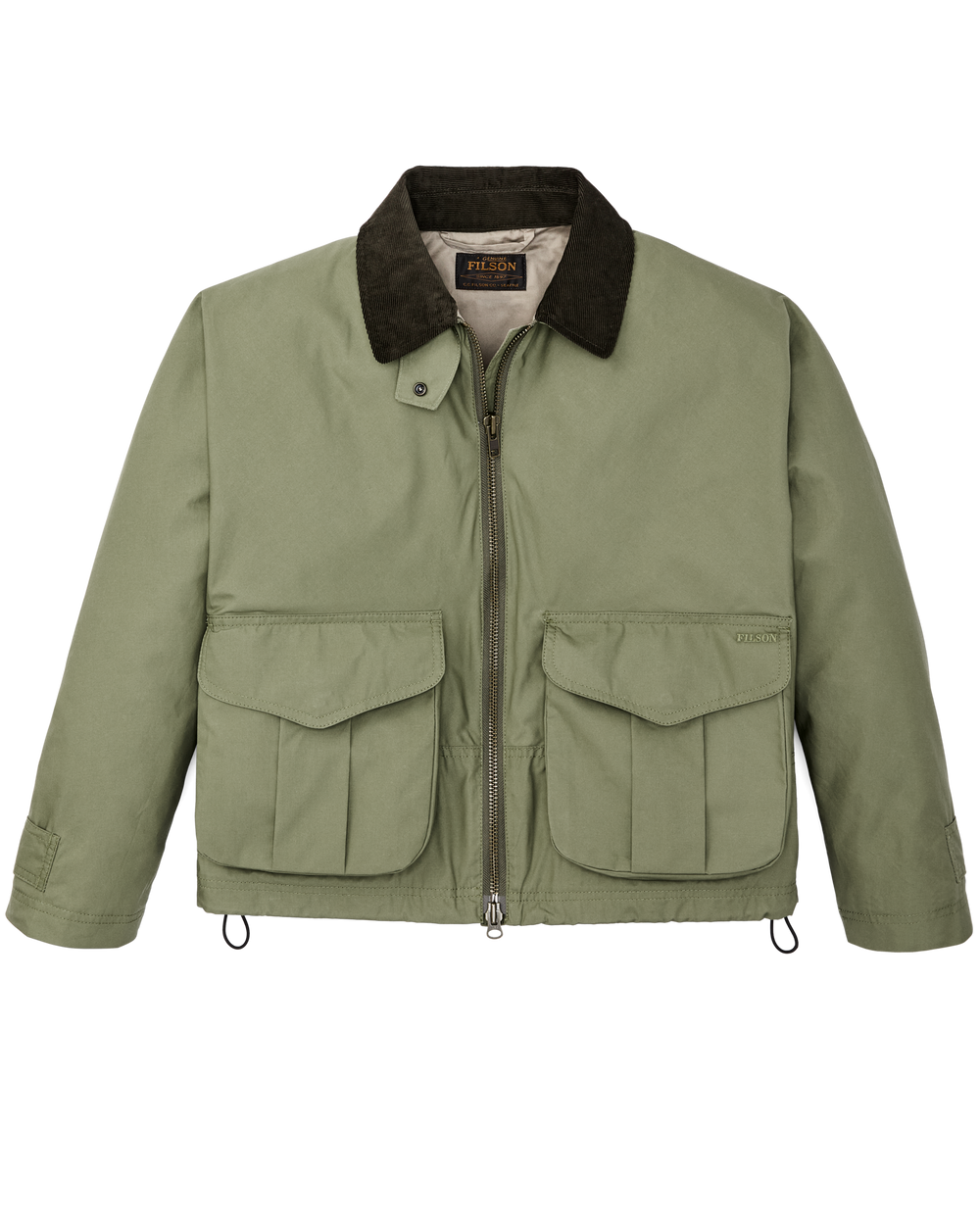 Women's Bronco Filson Embroidered Dry Wax Short Work Jacket - Slate Olive
