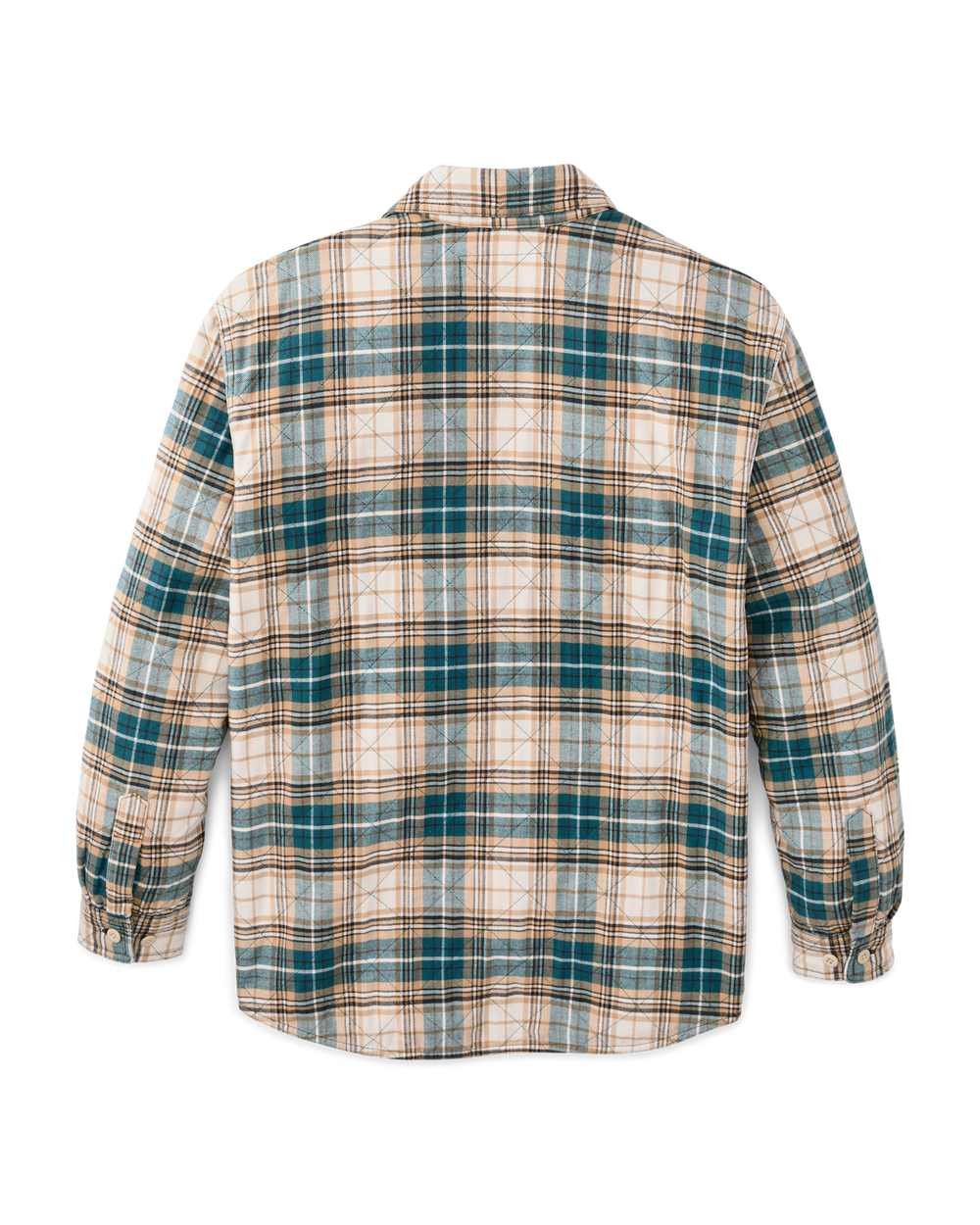 Alternate view of the Filson Insulated Flannel Jac-shirt - Teal / Khaki Plaid