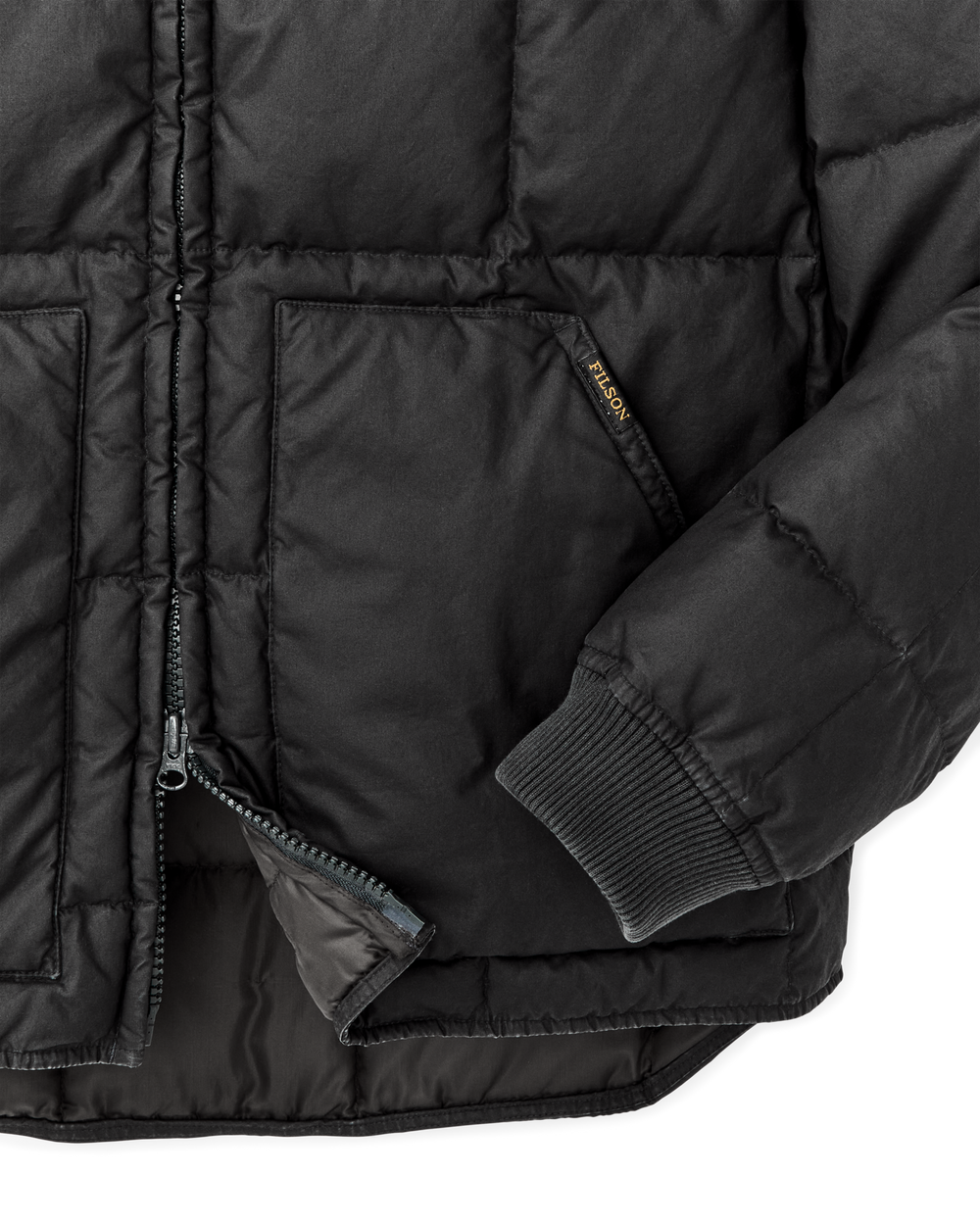 Heritage Cotton Down Jacket - Black