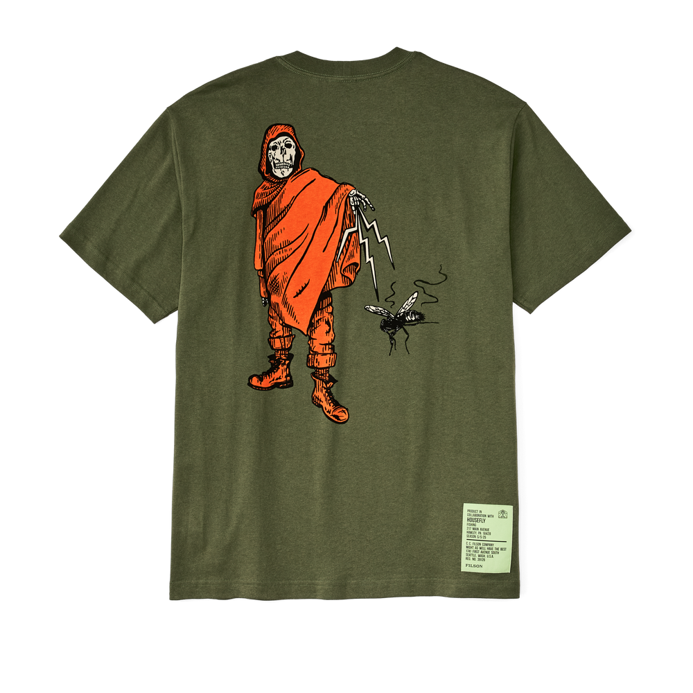 Alternate view of the Filson Filson X Housefly Frontier Graphic T-shirt - Cypress / Energy