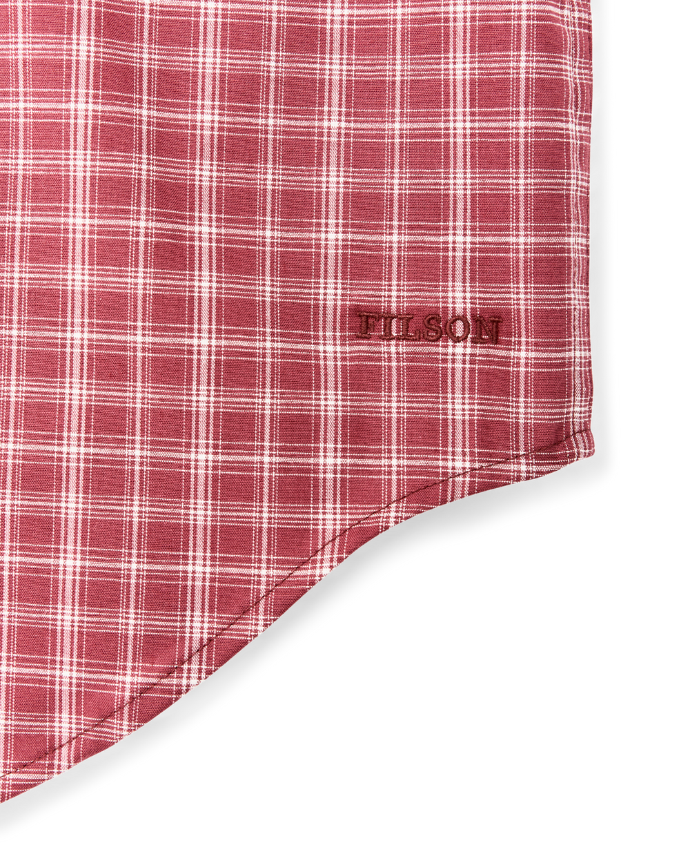 Alternate view of the Filson Twin Lakes Short Sleeve Sport Shirt - Brick / Cream Plaid
