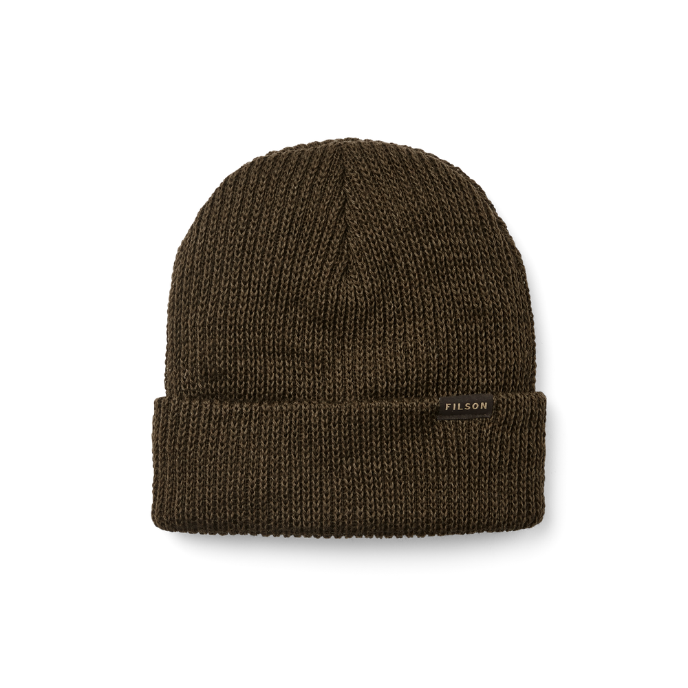 Front-facing image of the Filson Watch Cap - Otter Green