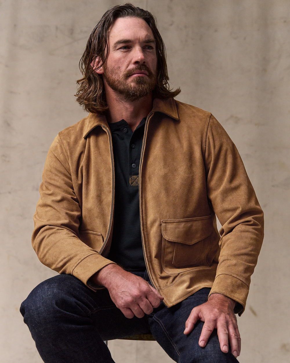 Leather Hadlock Jacket - Saddle Brown