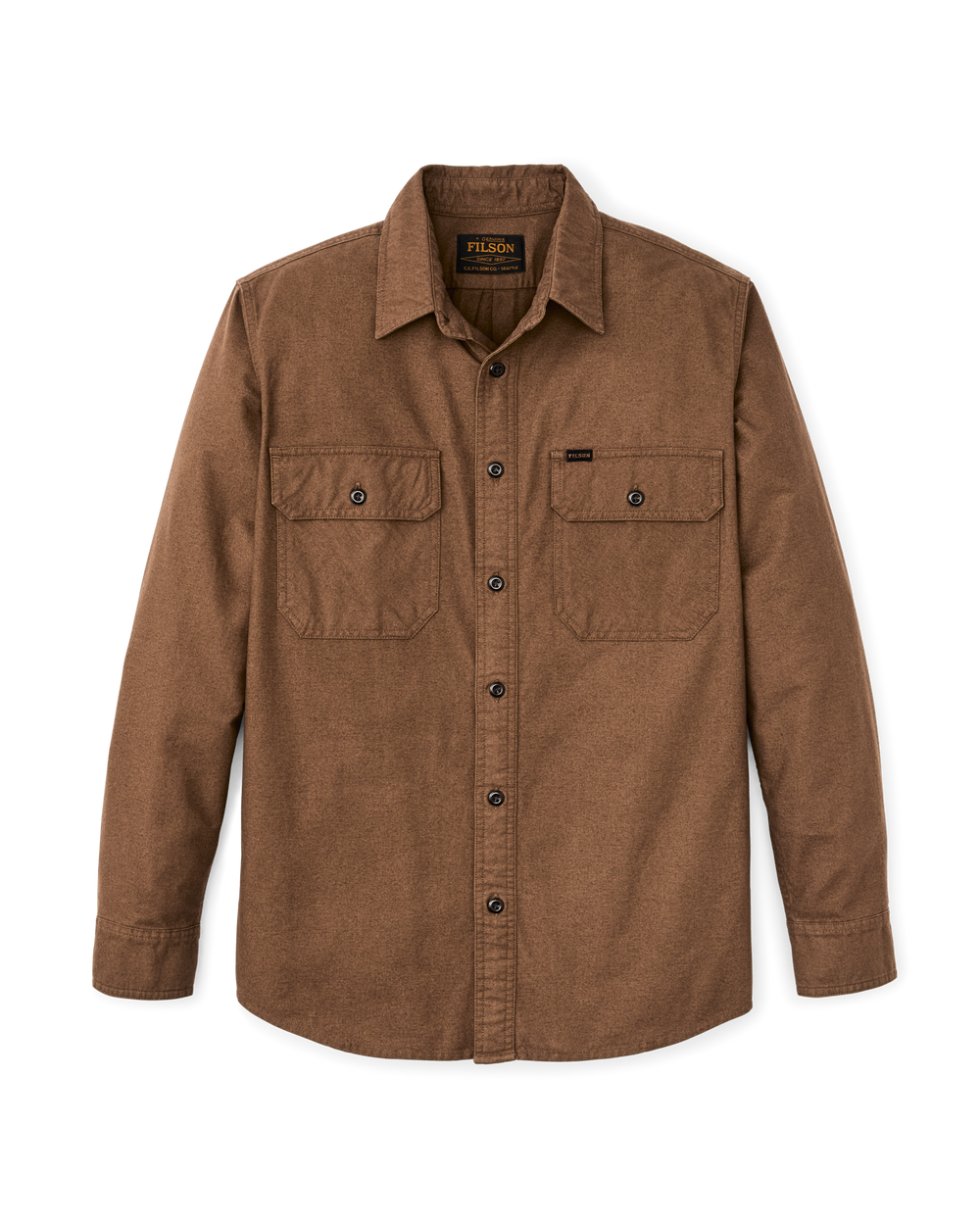 Front-facing image of the Filson Field Flannel Shirt - Partridge