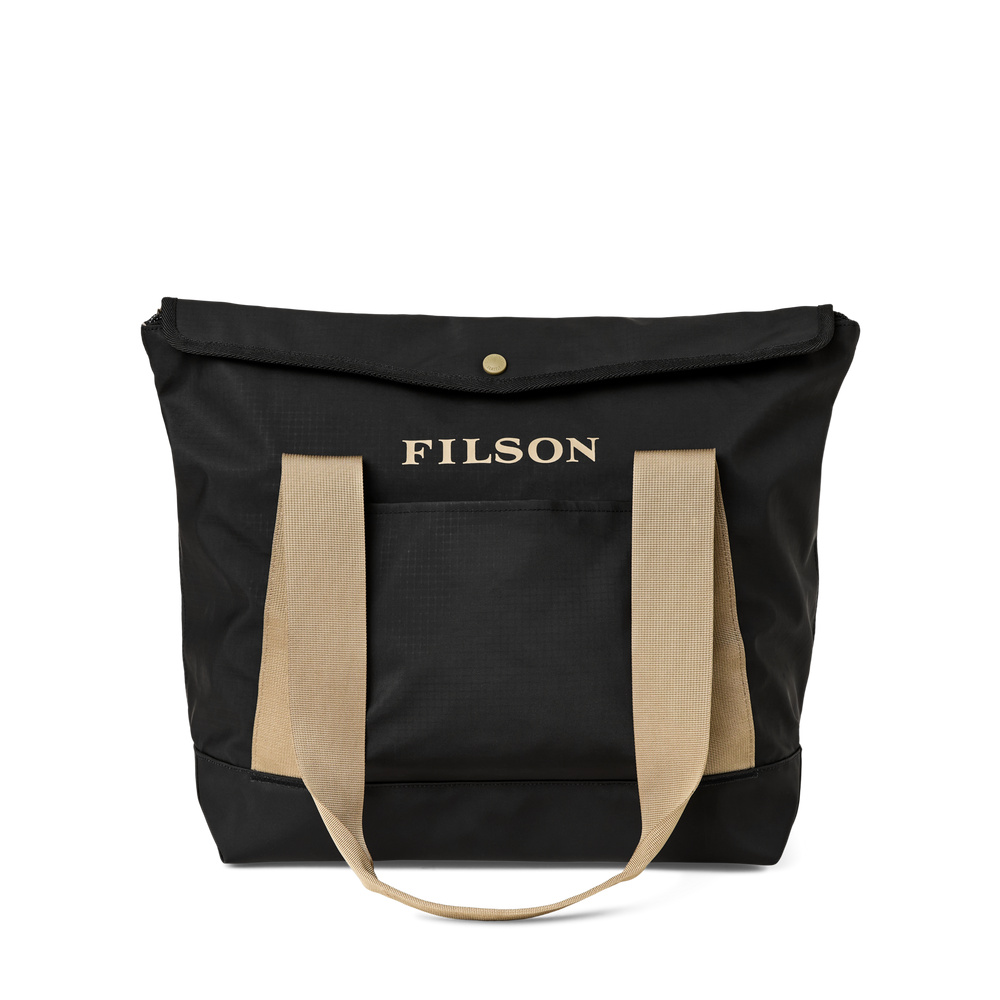 Front-facing image of the Filson All-Weather Tote Bag - Black / Covert