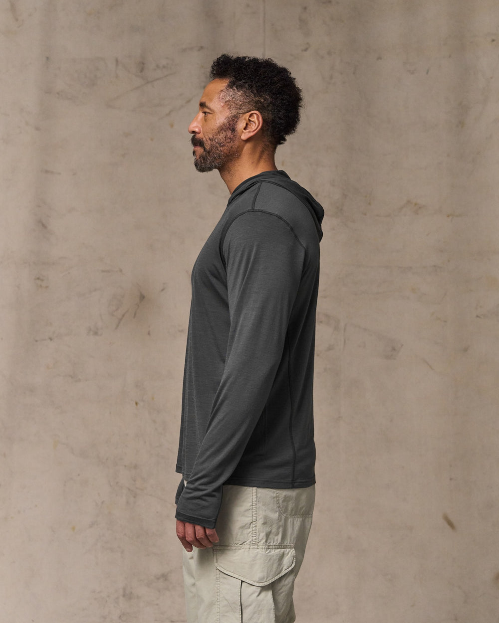 Wool-Blend UPF Hoodie - Raven